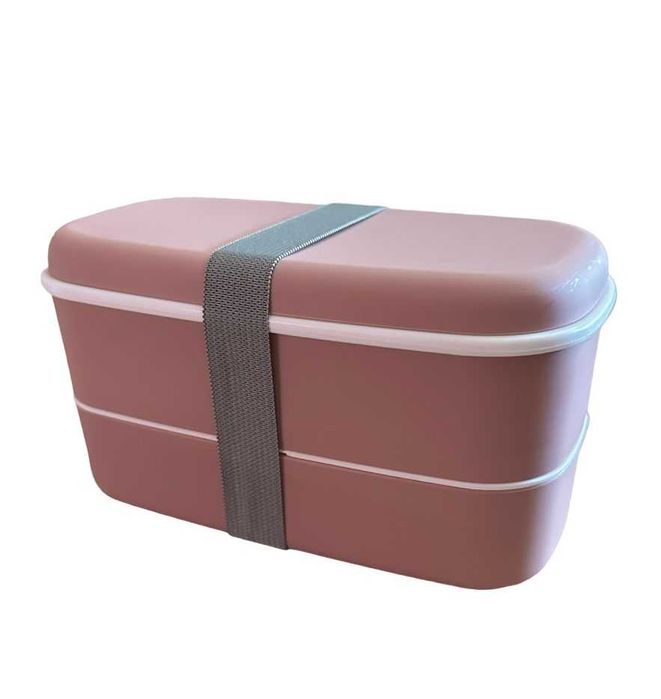 Pojemnik na jedzenie / Lunchbox Różowy 2 przegródki kod 1785