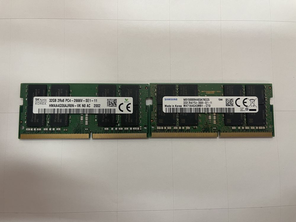 Оперативная память для ноутбука ddr4 32gb 2666mhz  Hynix. Гарантия
