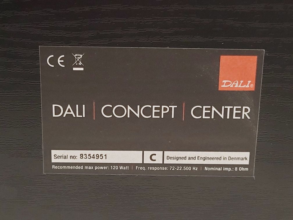 Dali Concept center czarny centralny Duński głośnik 8ohm