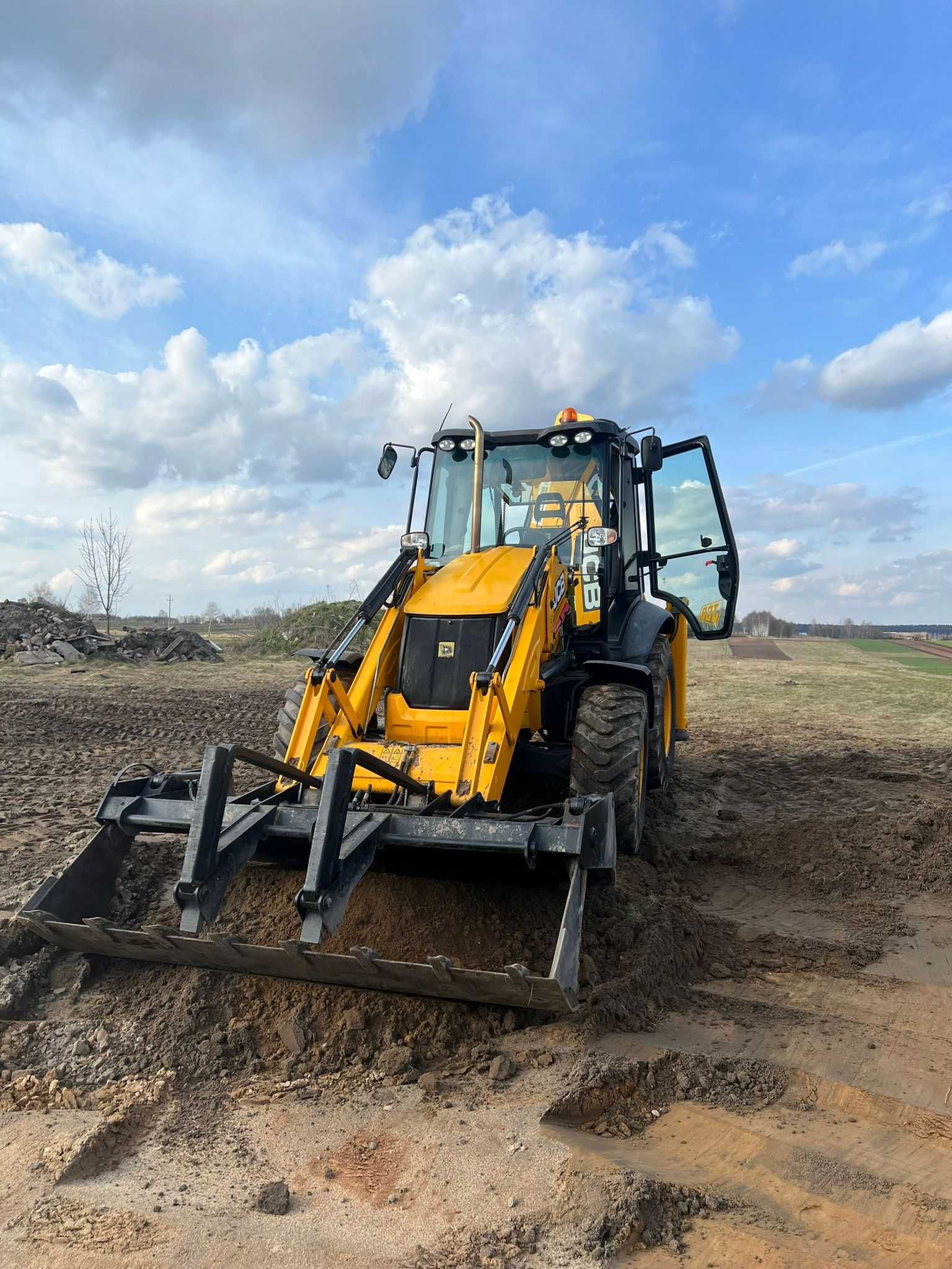 Usługi koparko-ładowarka Jcb 3cx - wykopy, wyburzenia