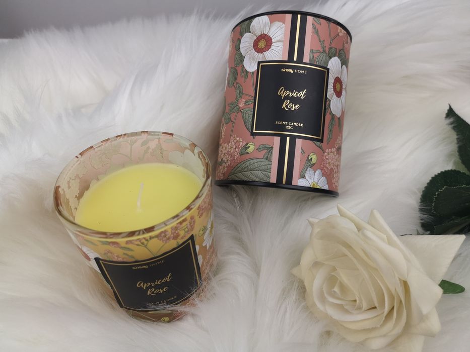 Świeca zapachowa Apricot Rose świeczka Morela i Róża nowa Sinsay