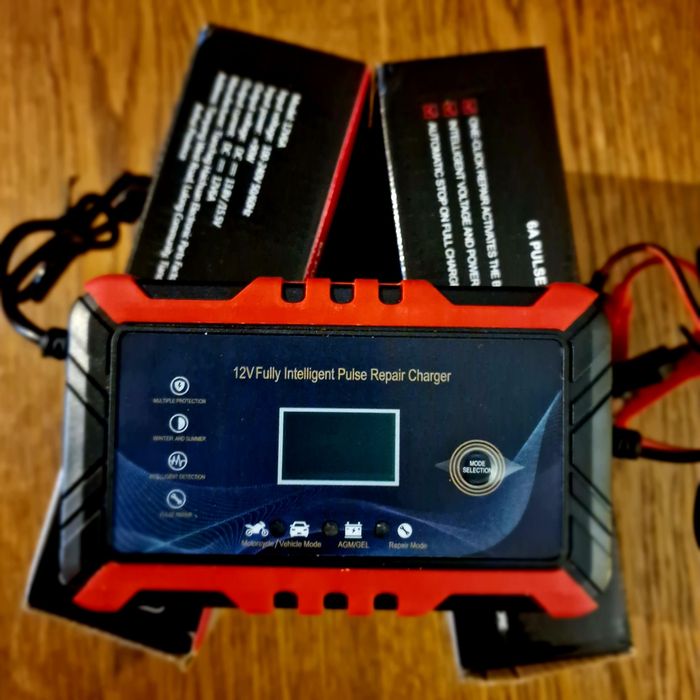 ЗАРЯДНИЙ ПРИСТРІЙ 12 В, 6А для акумулятора GEL AGM EFB | імпульсний