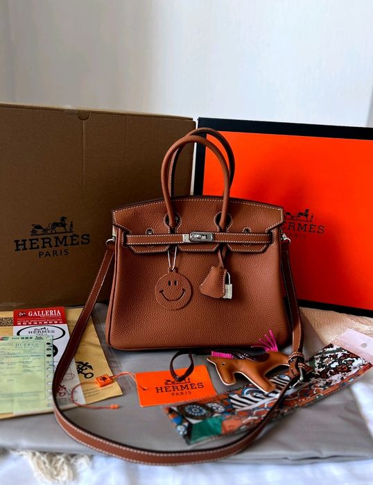 Сумка Hermes Birkin 25 Ginger/Silver ТОП | Документ | Чек | Розстрочка
