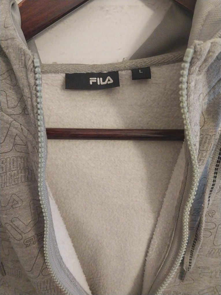 Худі кофта fila сіра чоловіча, оригінал
