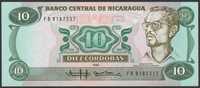 Nikaragua 10 cordobas 1985 - stan bankowy UNC