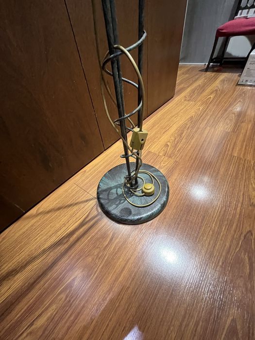 Candeeiro ferro e vidro