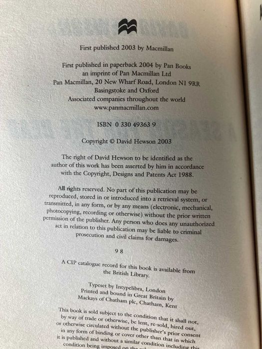 A Season for the Dead, by David Hewson