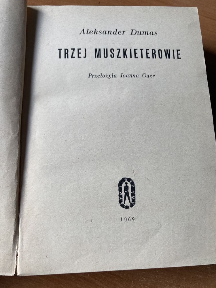 Książka pt,,Trzej muszkieterowie” 1969 rok