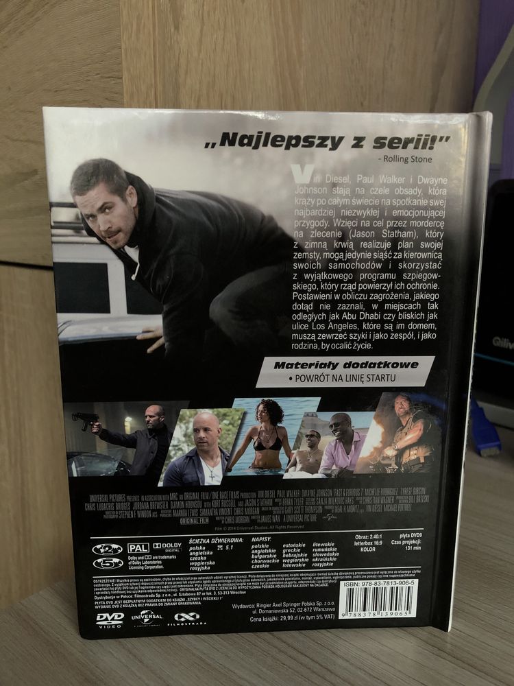 Książka z płyta CD Szybcy i wściekli 7