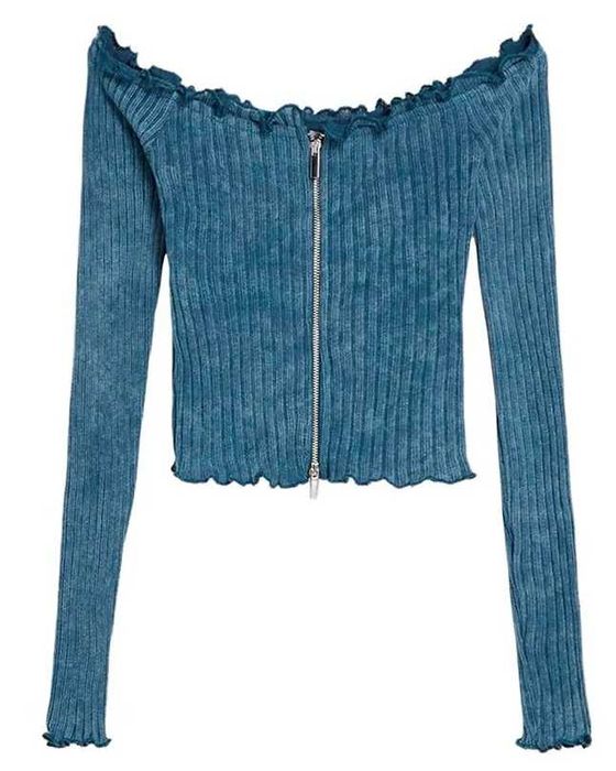 Conjunto saia e top cropped BERSHKA