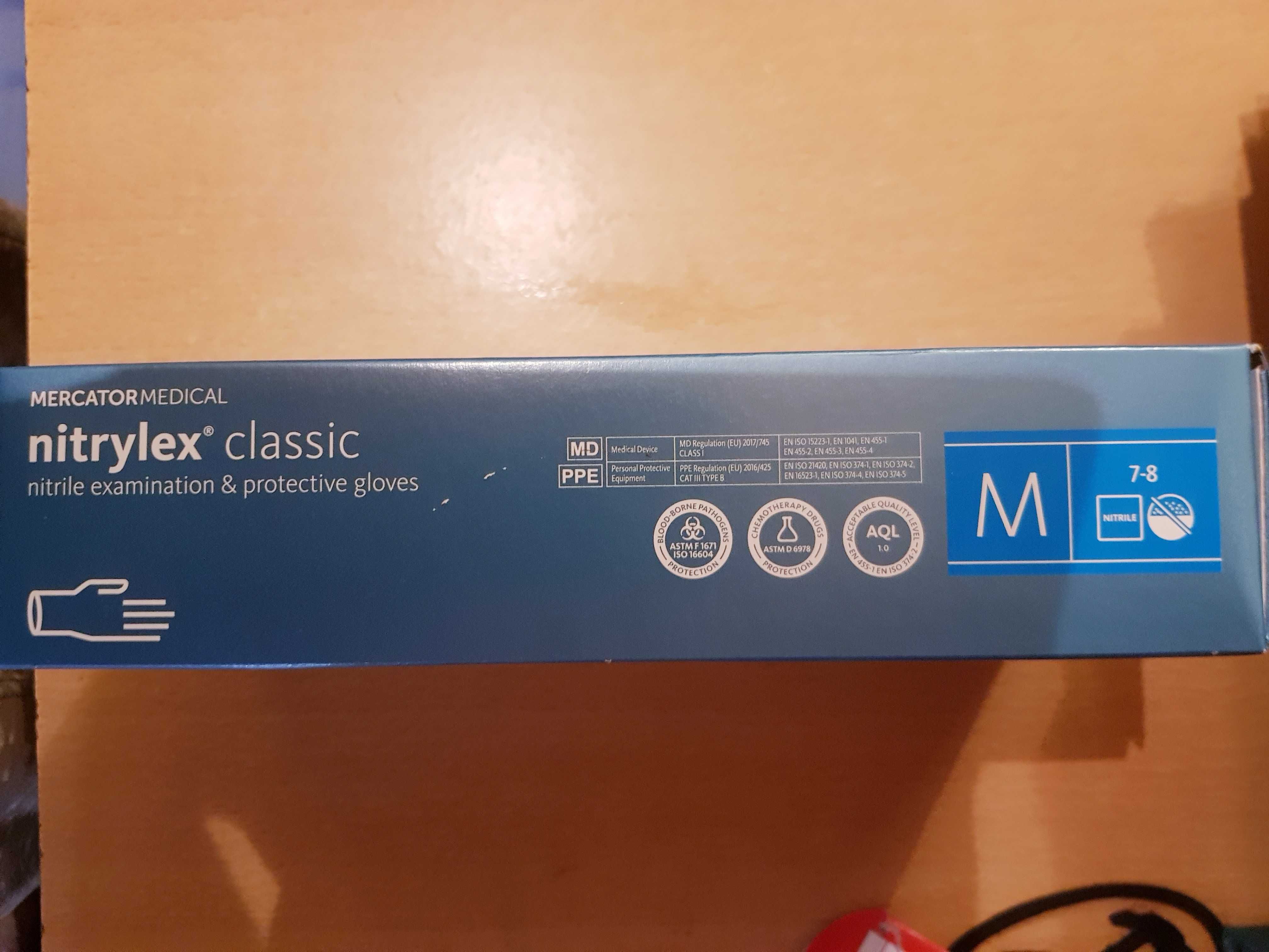 MERCATOR Rękawiczki nitrylowe Nitrylex Classic 100 szt. rozmiar M