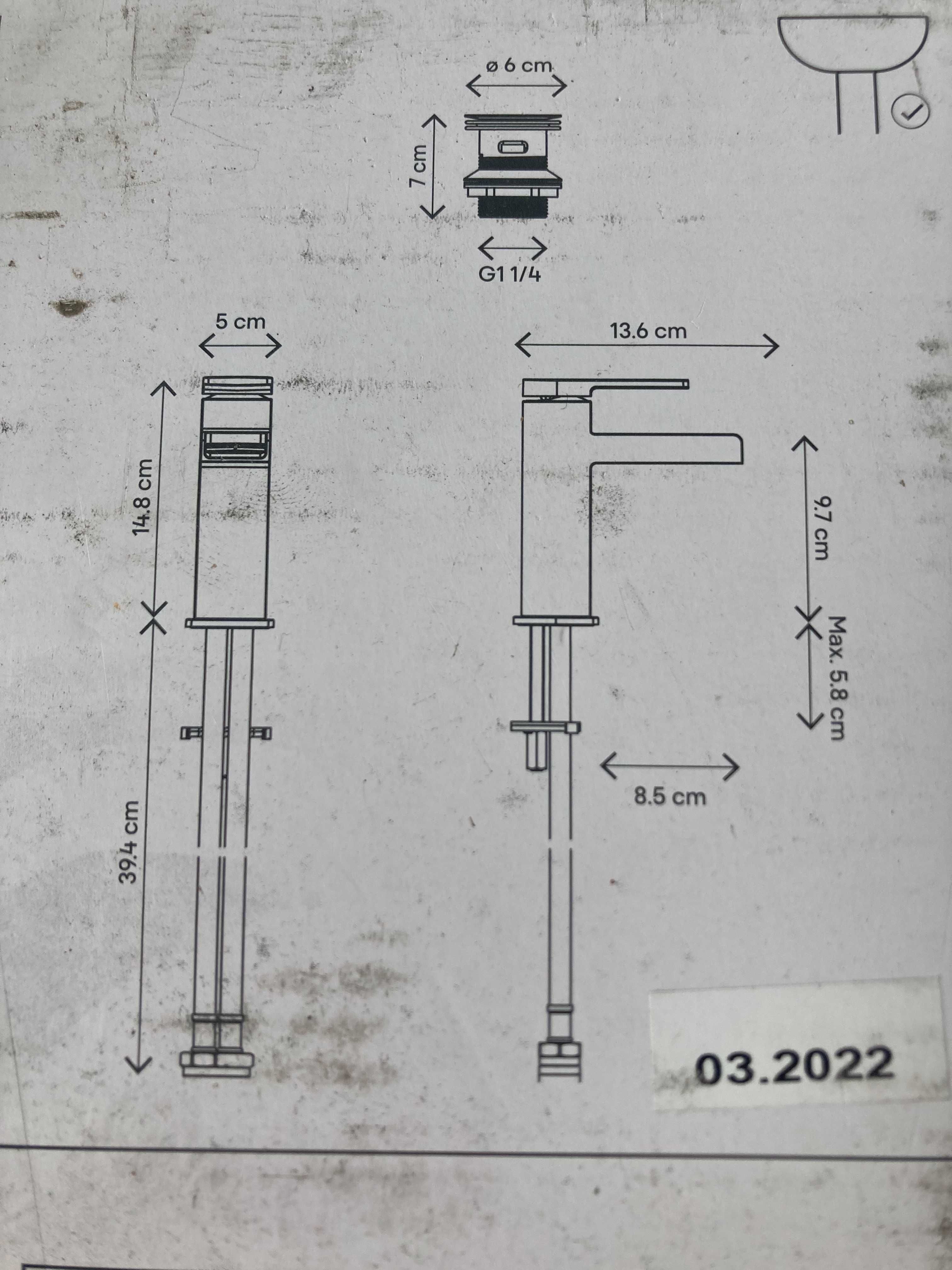 Bateria łazienkowa GoodHome Seaton Basin Mono