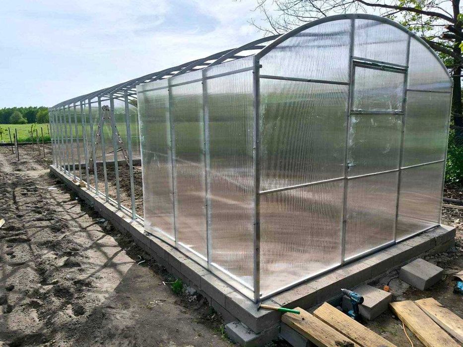 Szklarnia z poliwęglanu 3x4 WYSOKA na stanie 3x6 3x8 3x10 3x12+GRATISY