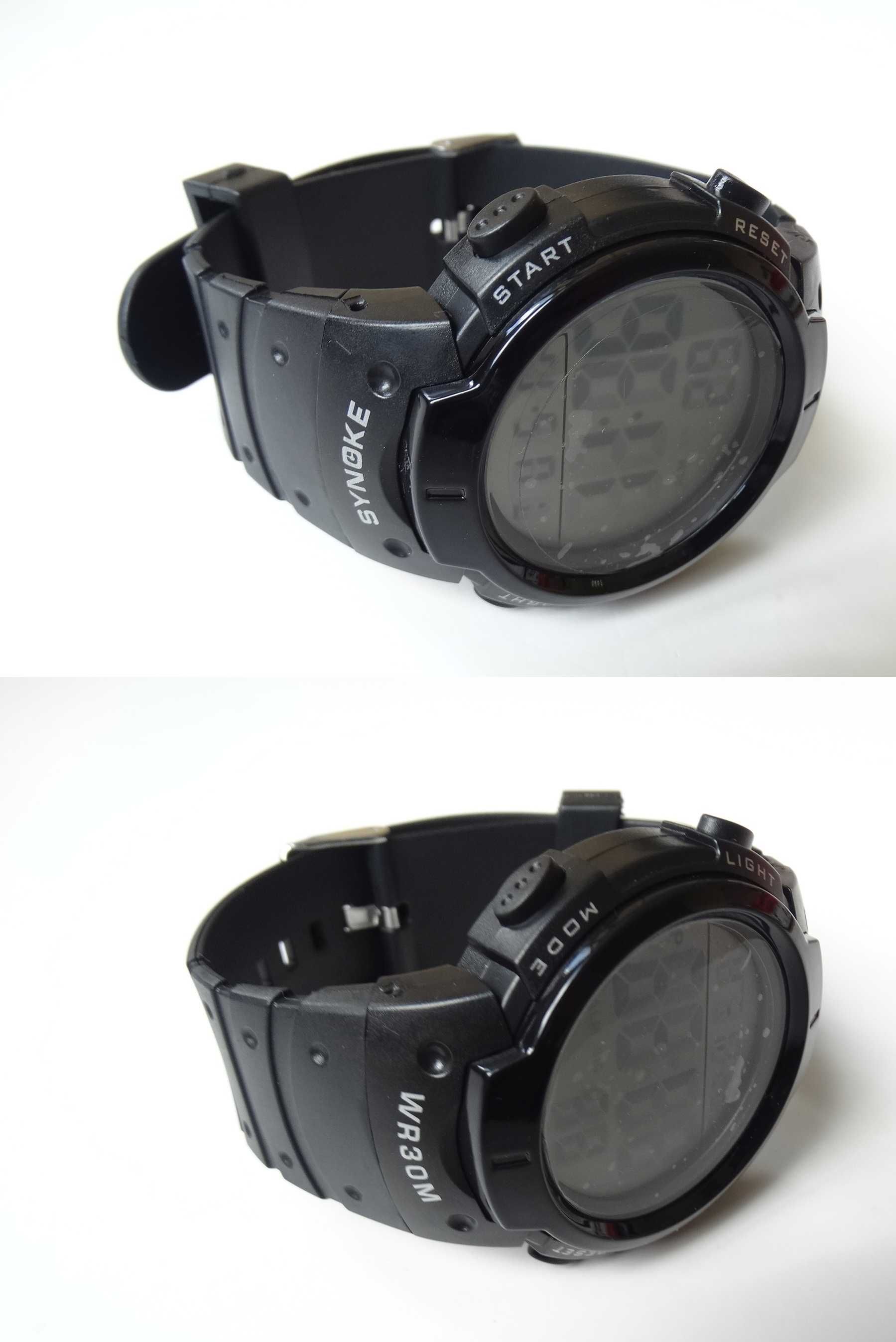 Zegarek elektroniczny sportowy cyfrowy LED Synoke wodoszczelny WR30