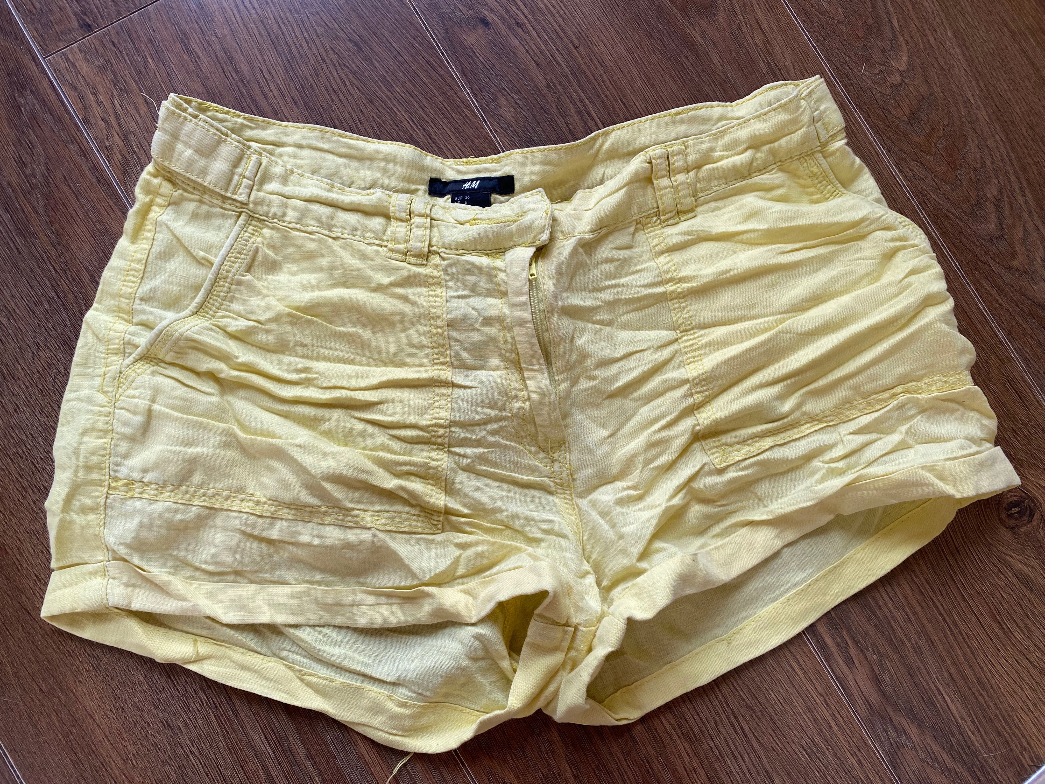 Spodenki lniane H&M- len 100%