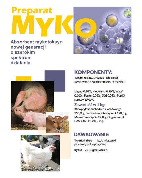 Preparat na mykotoksyny w pasze – MYKO, LIRA/ 25kg