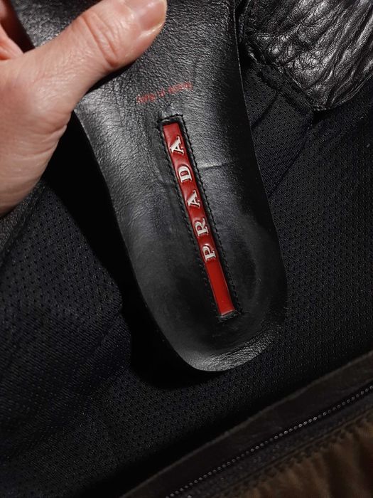 PRADA buty do jazdy konnej lub wysokie trampki w stylu rockowym