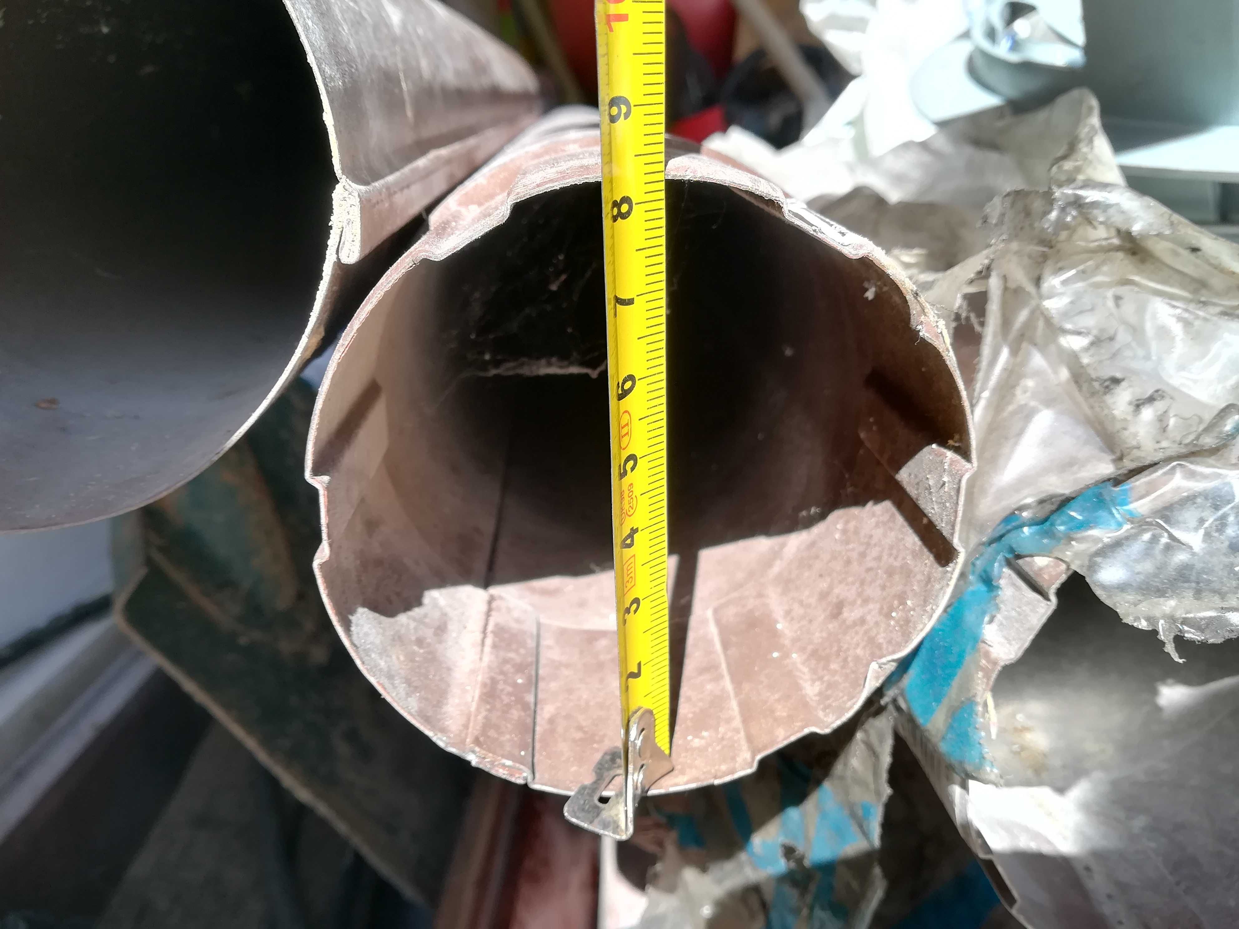 Rynna spustowa 87mm Lindab, metalowa, brązowa 4m + 4szt Kraków