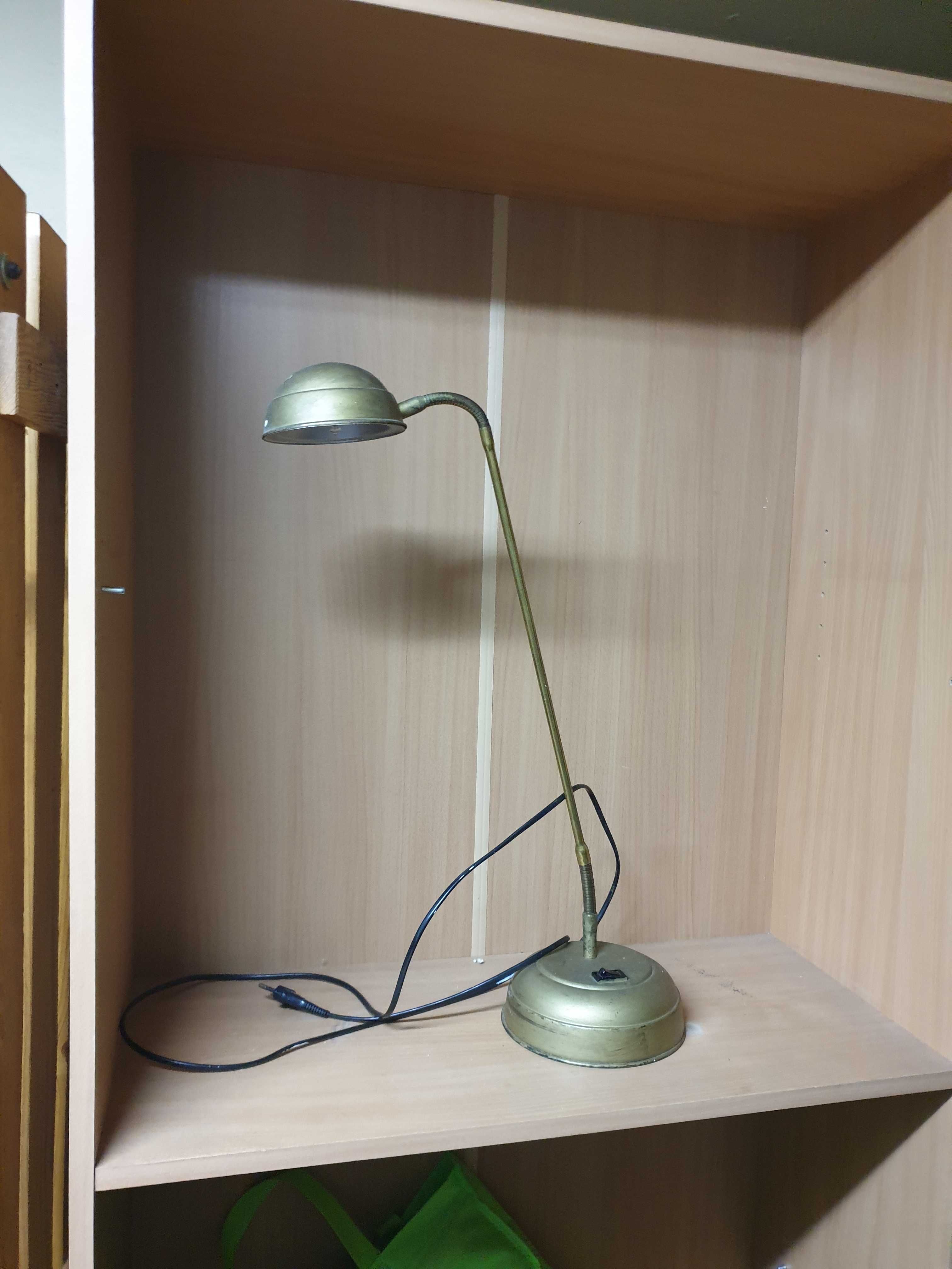 Zlota lampka biurowa sprawna lampa stolowa do biurka