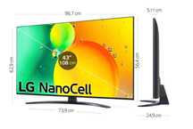Smart TV LG 43'' UHD 4K NanoCell 43NANO766 109cm - Ainda na GARANTIA.