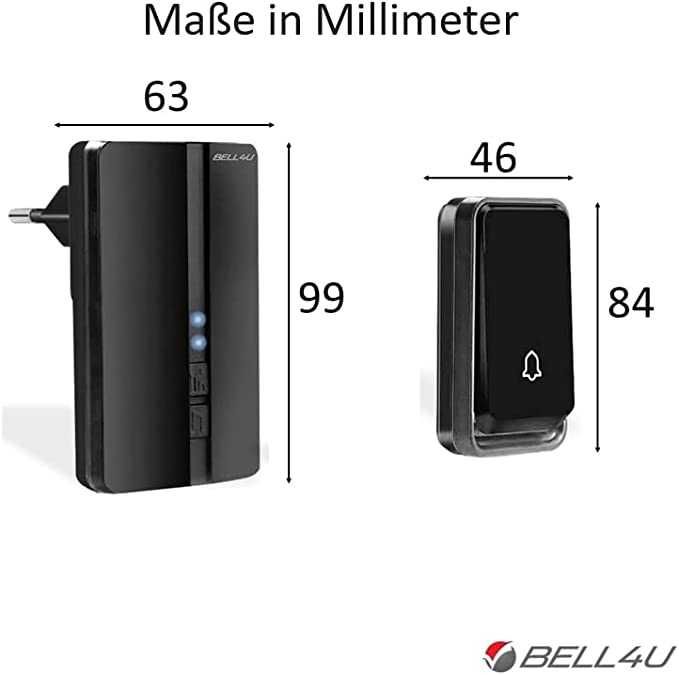 2 x Bell4U Wireless Doorbell set