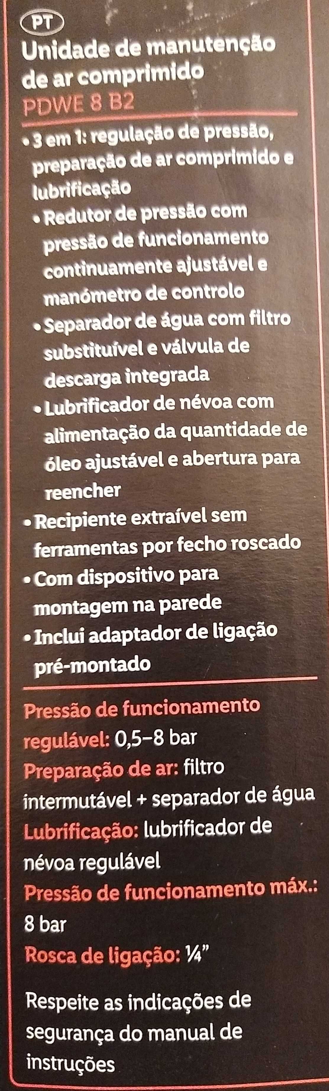 Unidade manutenção ar comprimido