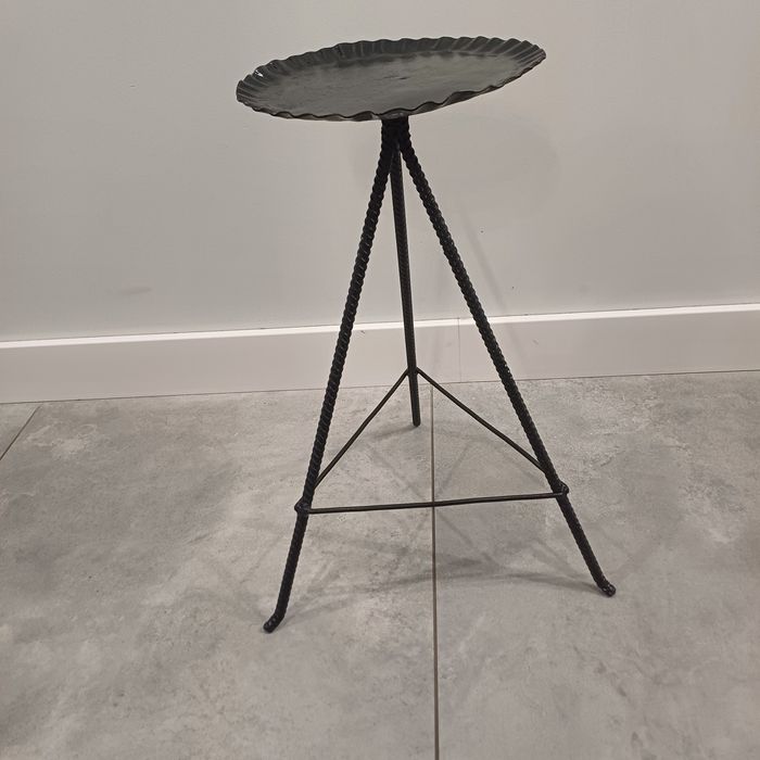 Stary metalowy kwietnik stojak PRL