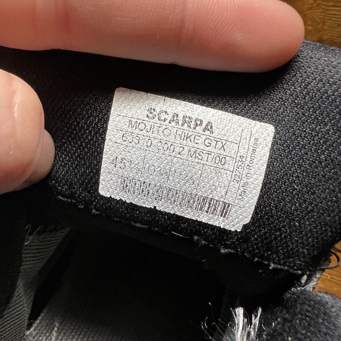 Черевики чоловічі Scarpa Mojito Hike Gore-Tex 45р