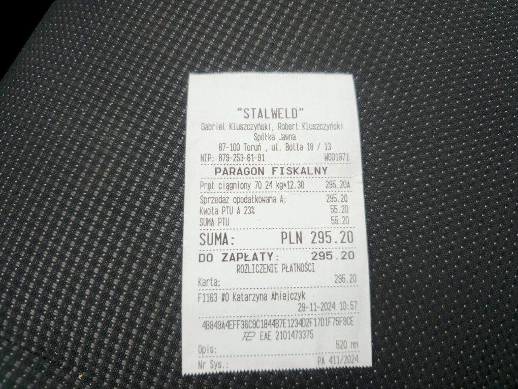 Pręt okrągły c45 fi 85