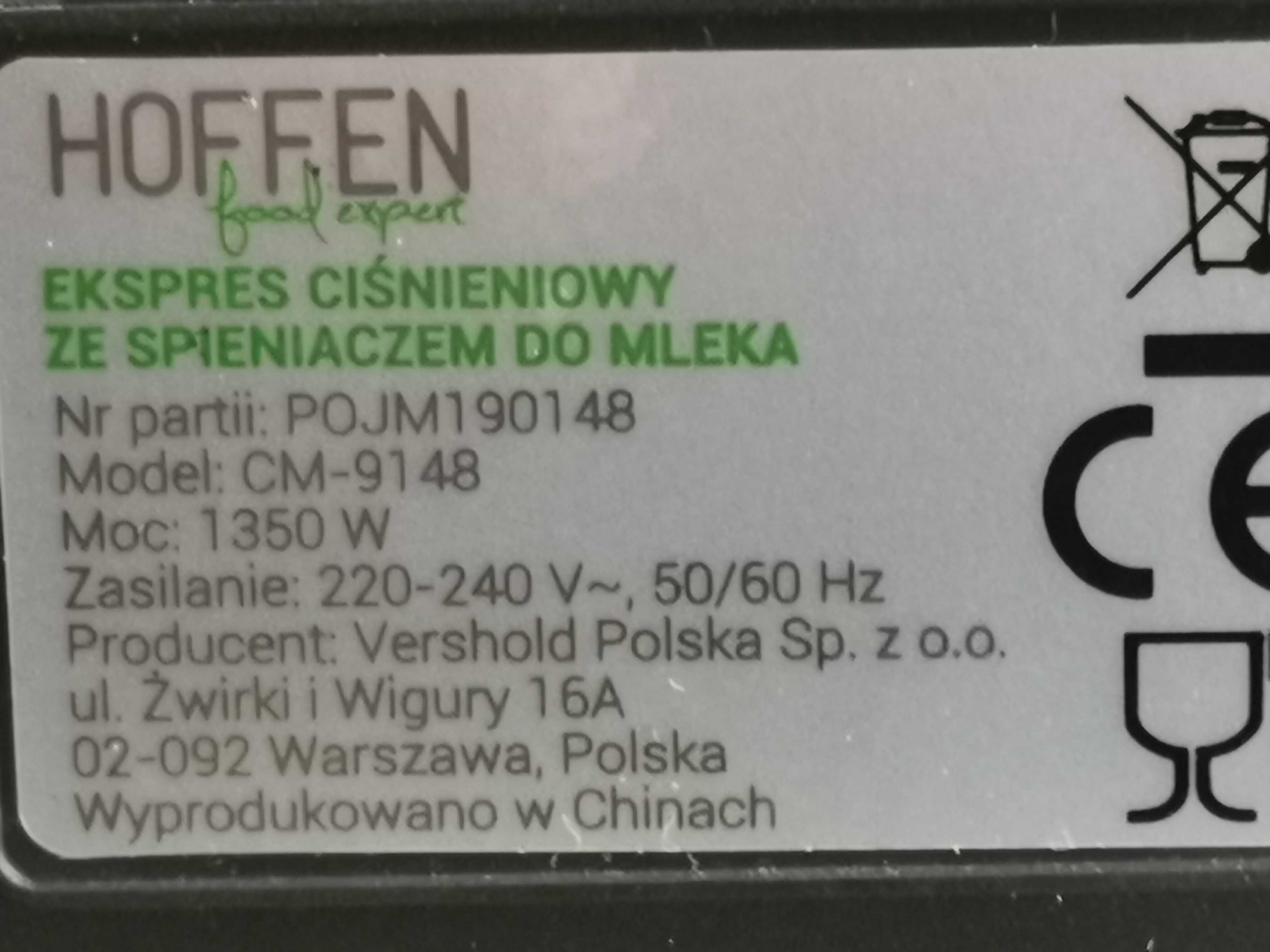 MNIEJ-ciśnieniowy kolbowy express do kawy, spieniacz mleka. Sprzedam :