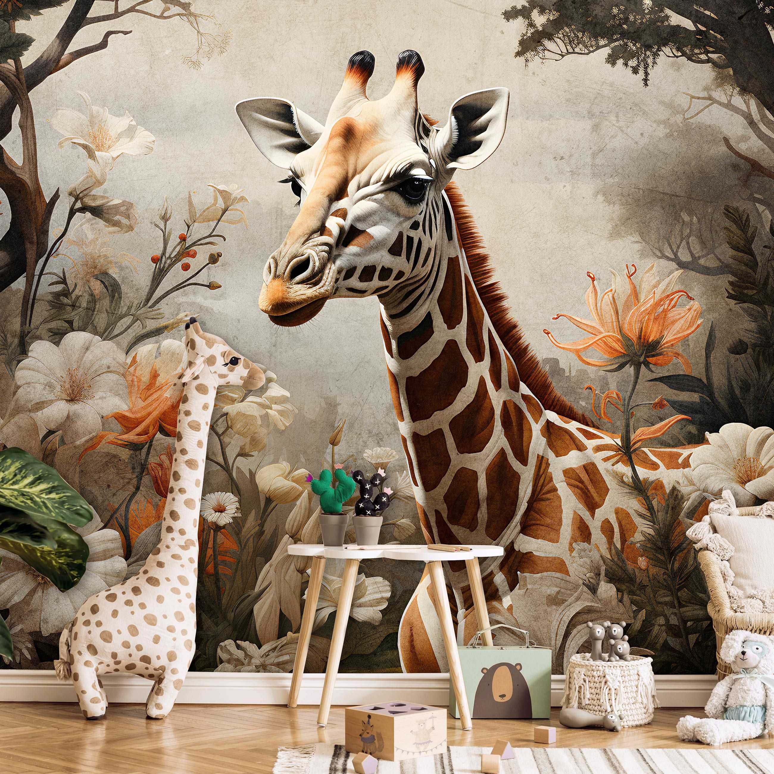 Fototapeta Żyrafa Natura Safari Zwierzęta 3D Twój Rozmiar + KLEJ