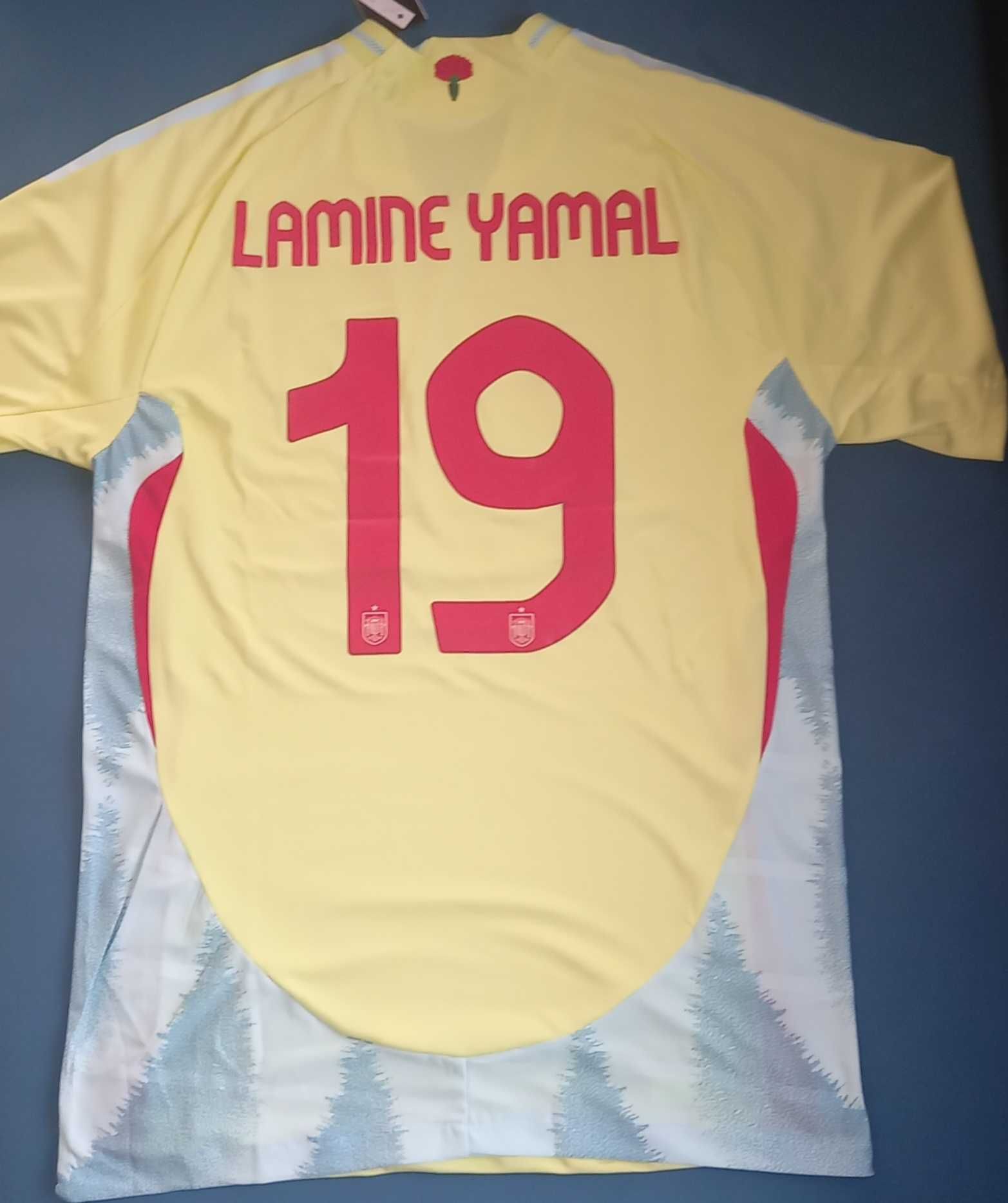 Koszulka Hiszpania 2024 Adidas Authentic #19Lamine Yamal, wyjazdowa