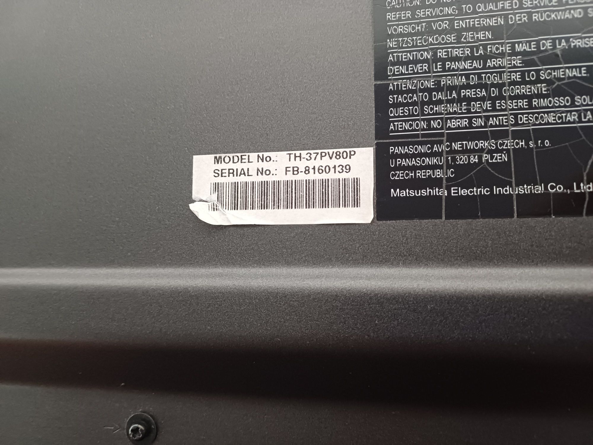 Telewizor plazmowy Panasonic TH37PV80P 37''
