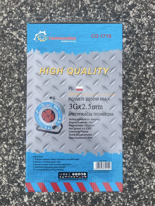 Przedłużacz bębnowy 50 m