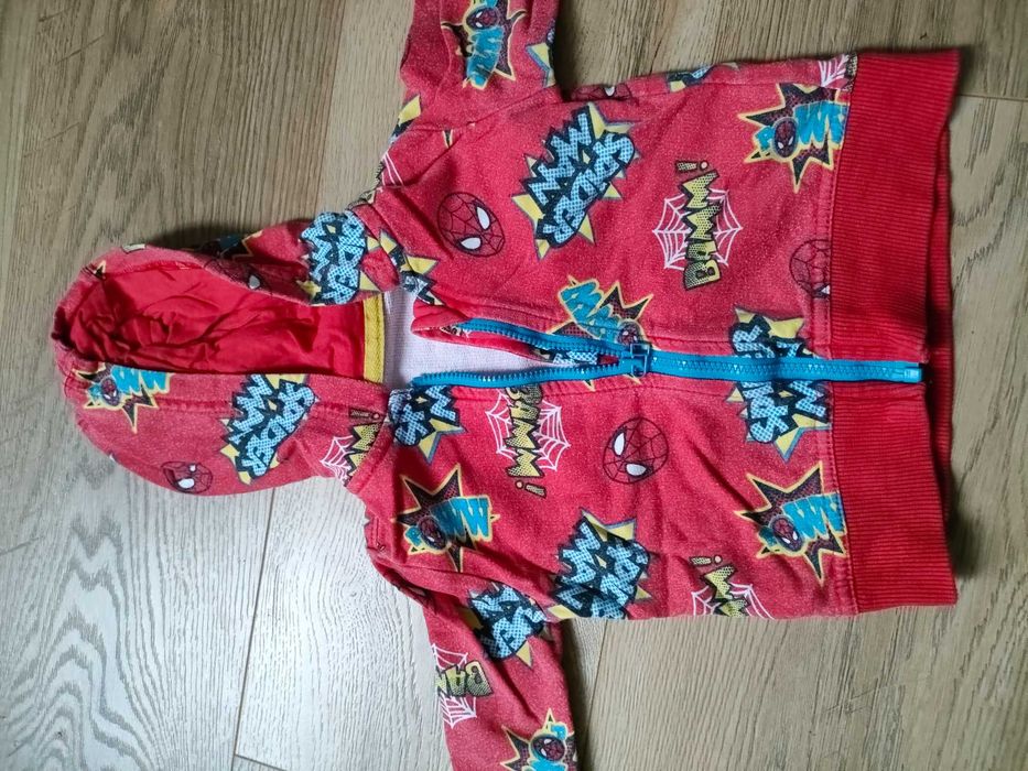 Bluza zapinana z kapturem Spiderman
