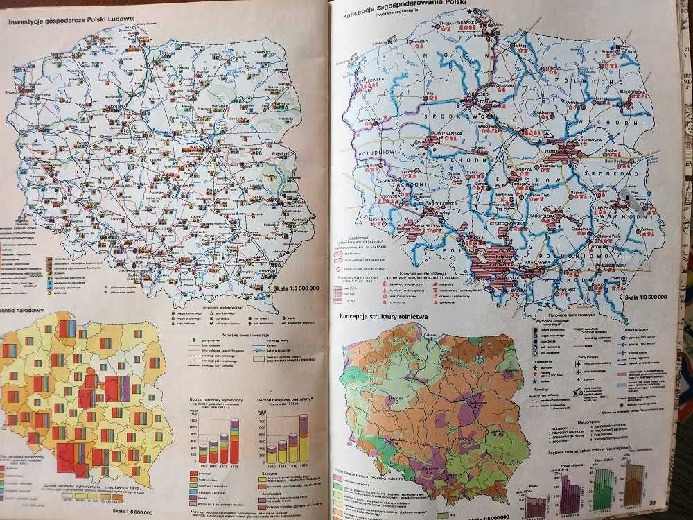 ATLAS GEOGRAFICZNY POLSKI  dla klas III ówczesnego wieku Praca zb