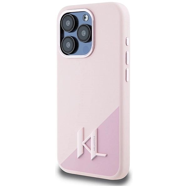 Etui Karl Lagerfeld Silicone Shadow Metal Initial MagSafe do iPhone 15