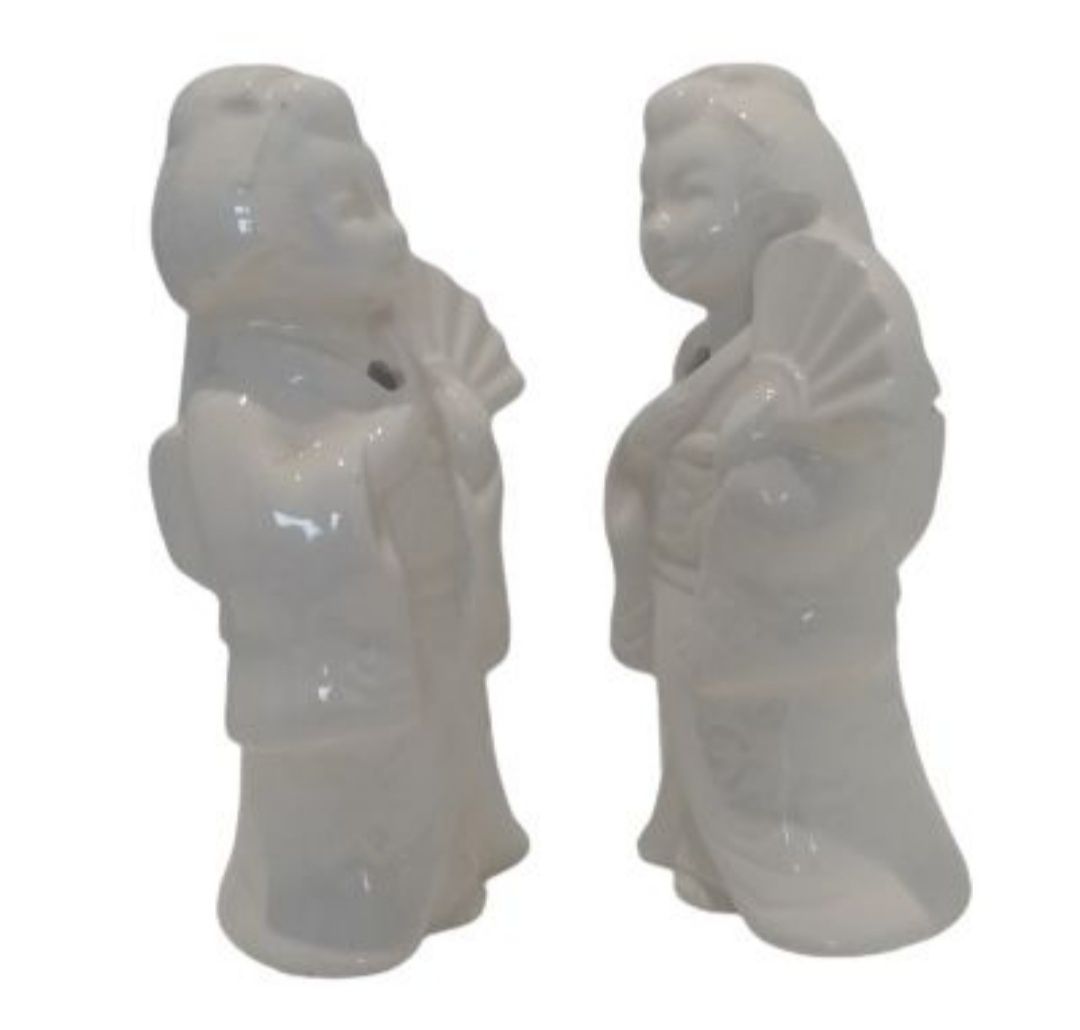 Figurki Gejsza wazoniki porcelanowe oryginalne Japonia 2 szt