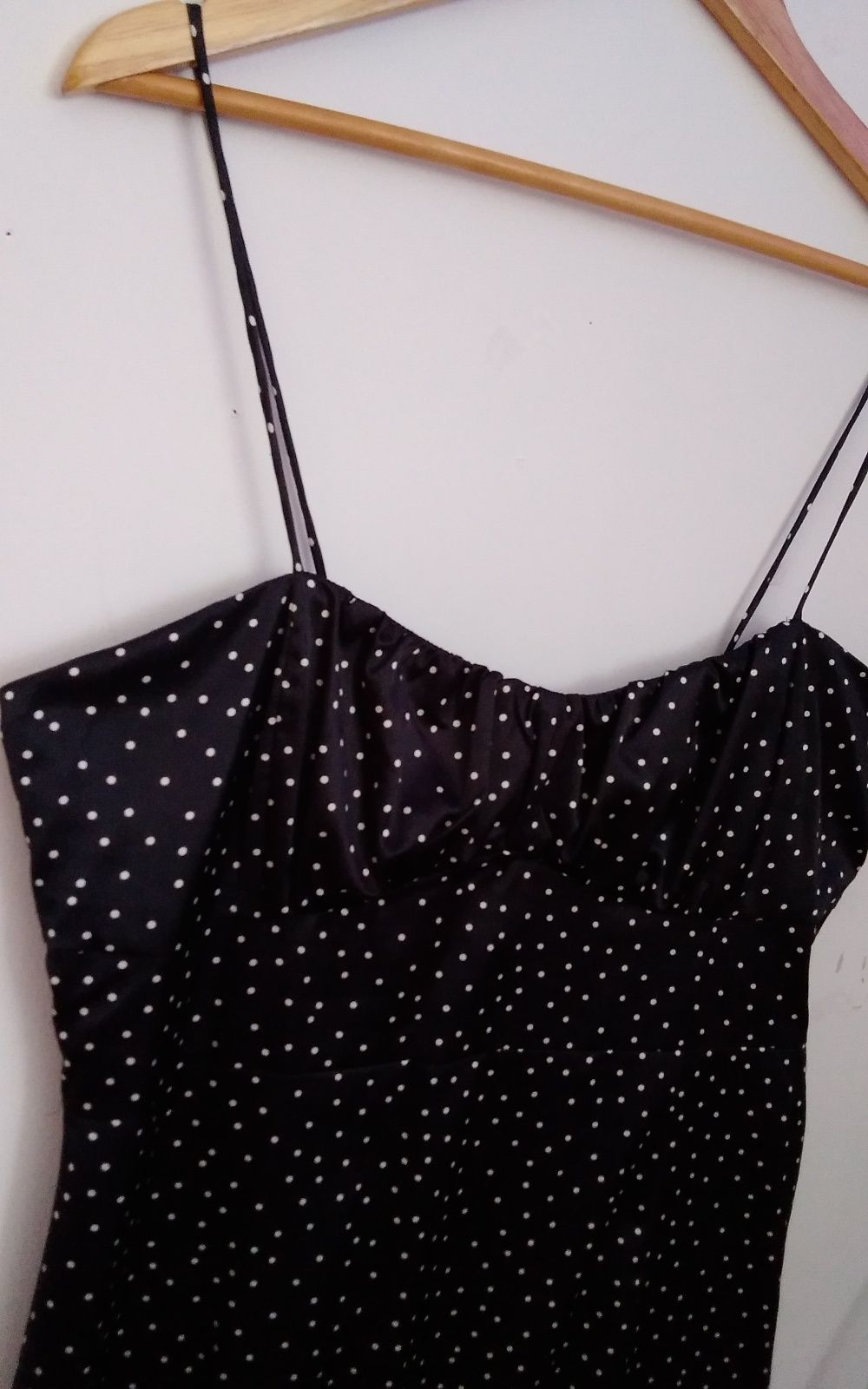 Vestido preto bolinhas ZARA t. XL