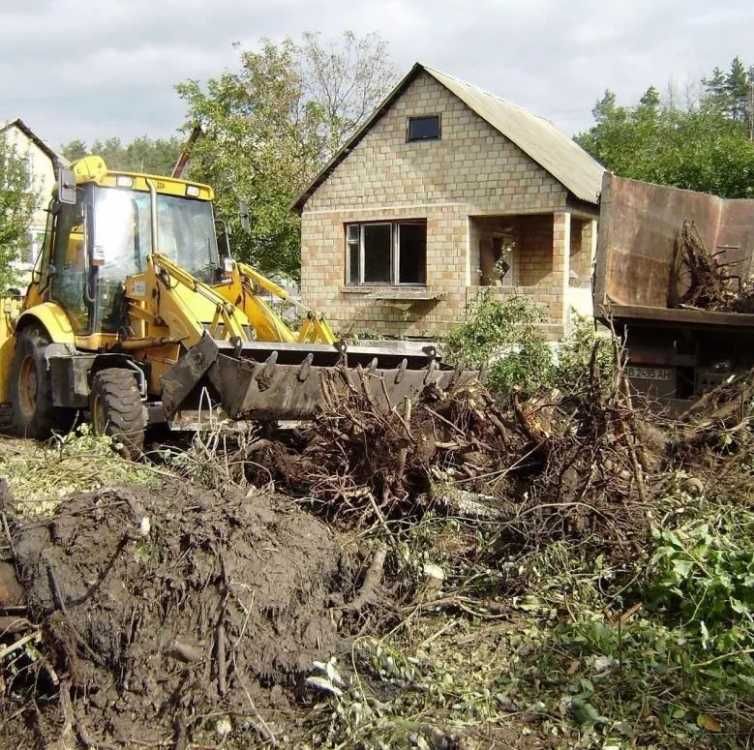 Аренда Экскаватор и Камаз Выравнивание Планировка участка Вывоз