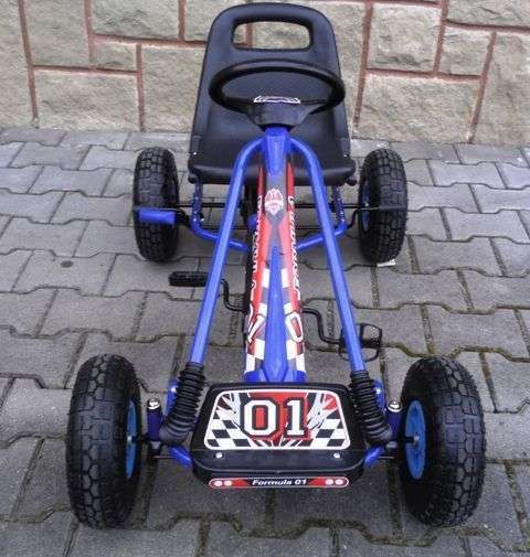 Pojazd GOKART G1 na pedała,pompowane koła,hamulec ręczny, gokarty