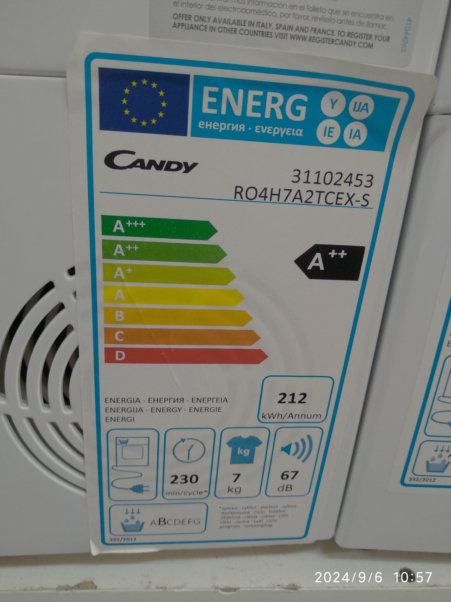 OUTLET Janki ul Wspólna 6 Suszarka CANDY RO4 H7A2TCEX-S