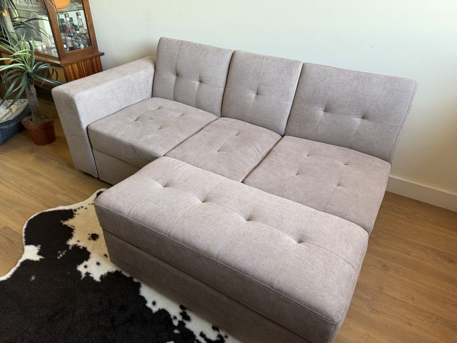 Sofá 3 lugares/cama Beliani