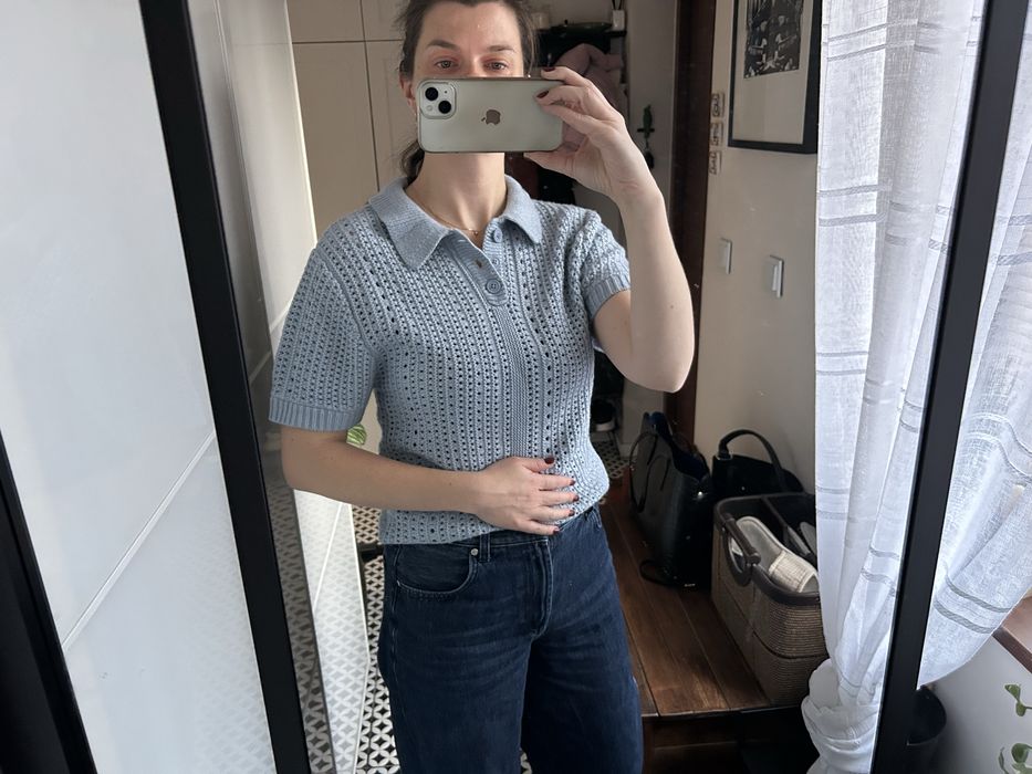 Marynarka Mango XS 34 granatowa