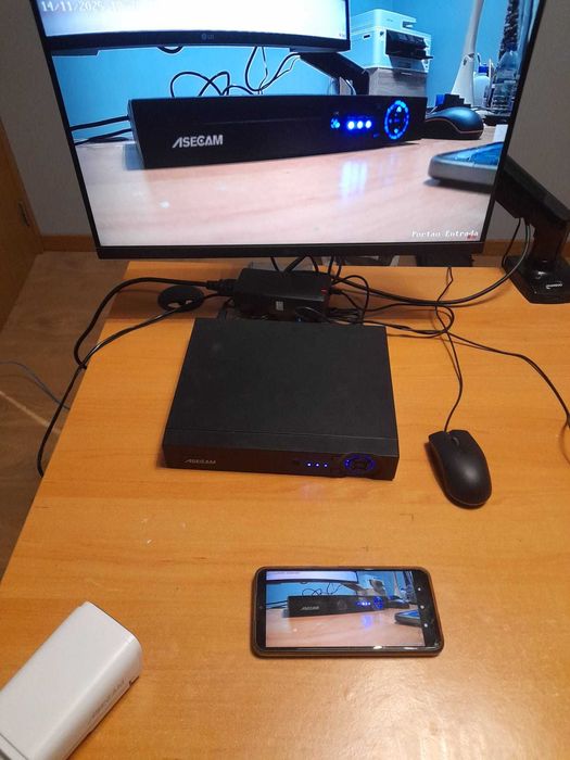 Camara Vigilancia e NVR POE com disco