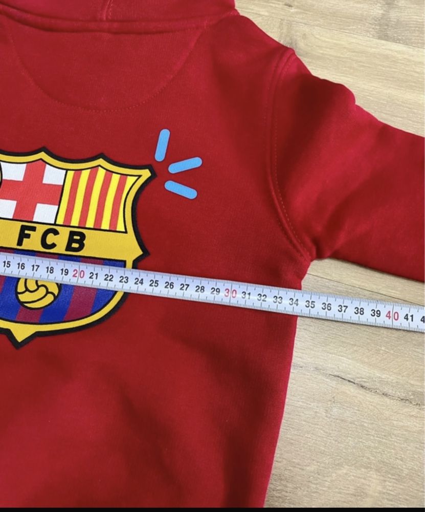 Nowa bluza Barca FC Barcelona, hologramem, czerwona z kapturem