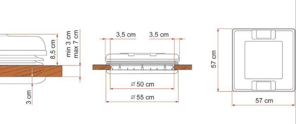 Okno dachowe Fiamma 50x50