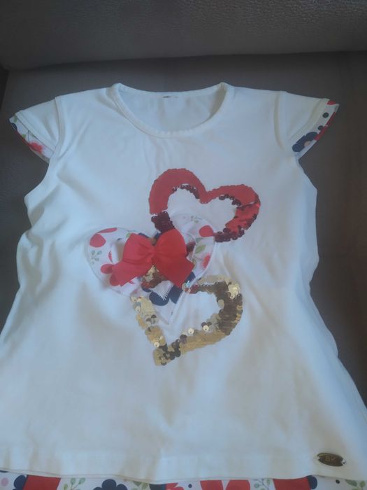 Fato menina calção/t-shirt 4/5anos