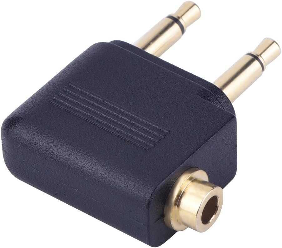 Zestaw 3szt Adapter Audio 3,5 mm do Samolotu Konwerter Słuchawek
