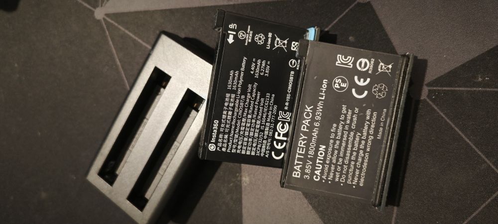 Bateria original Insta360 ONE X2 + Carregador + bateria adicional